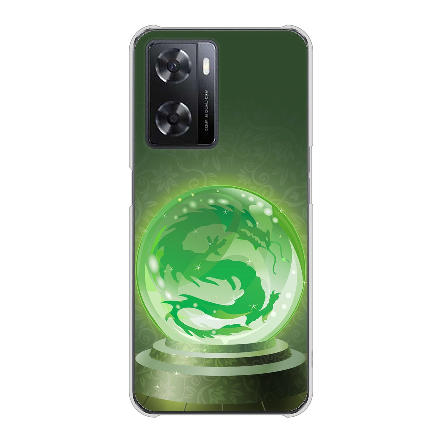 OPPO A77 439 水晶に浮かぶ龍 ハードケース 背面印刷