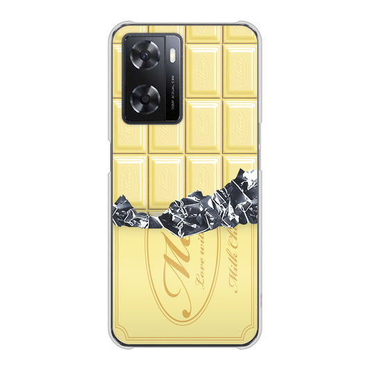 OPPO A77 553 板チョコ?ホワイト ハードケース 背面印刷