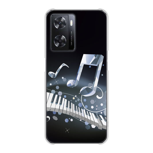 OPPO A77 575 鍵盤に踊る音 ハードケース 背面印刷