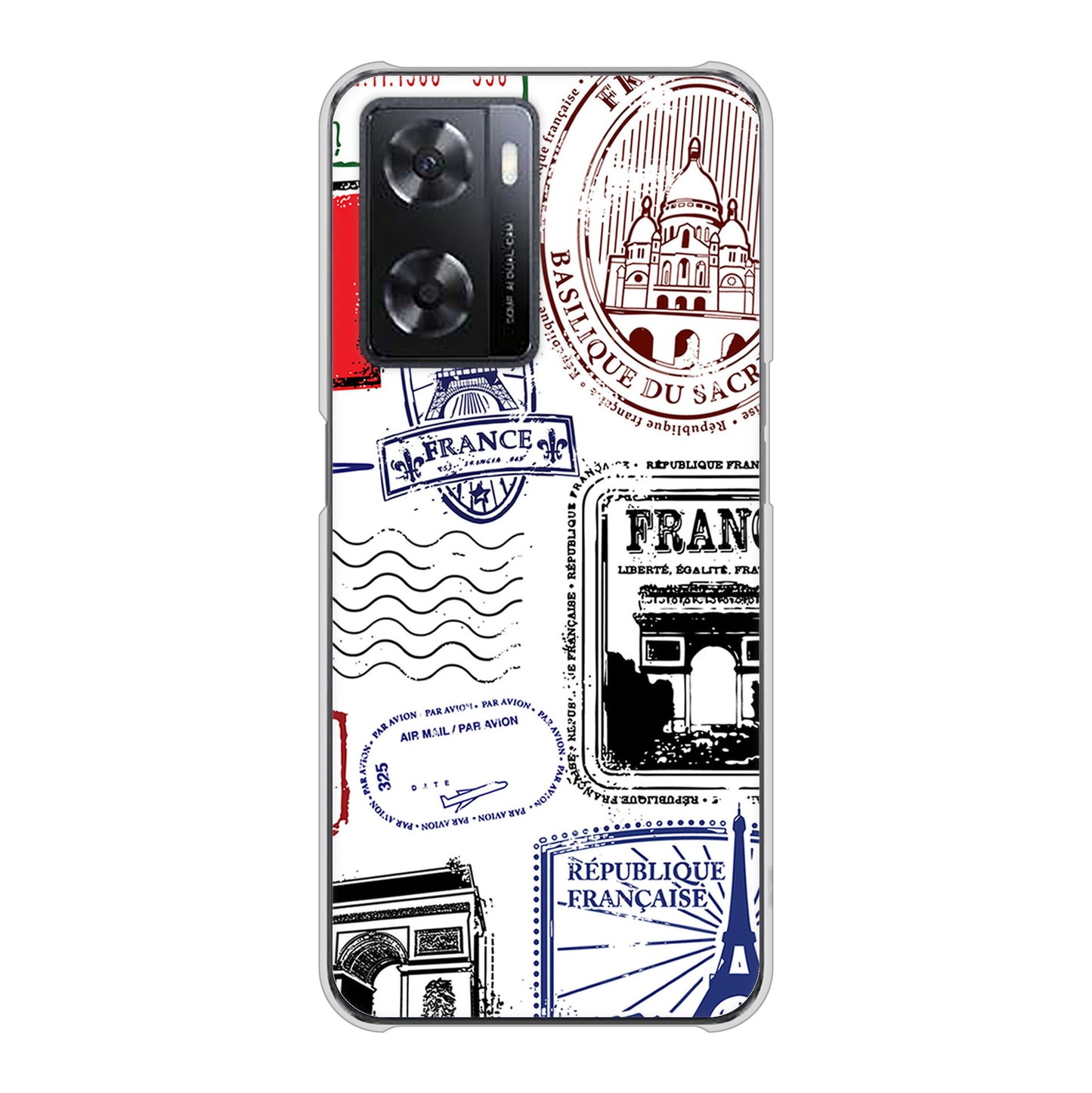 OPPO A77 592 ＦＲＡＮＣＥ ハードケース 背面印刷