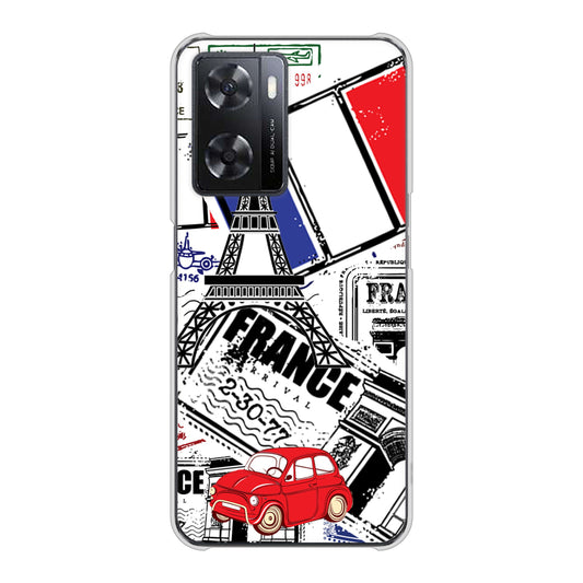 OPPO A77 599 フランスの街角 ハードケース 背面印刷