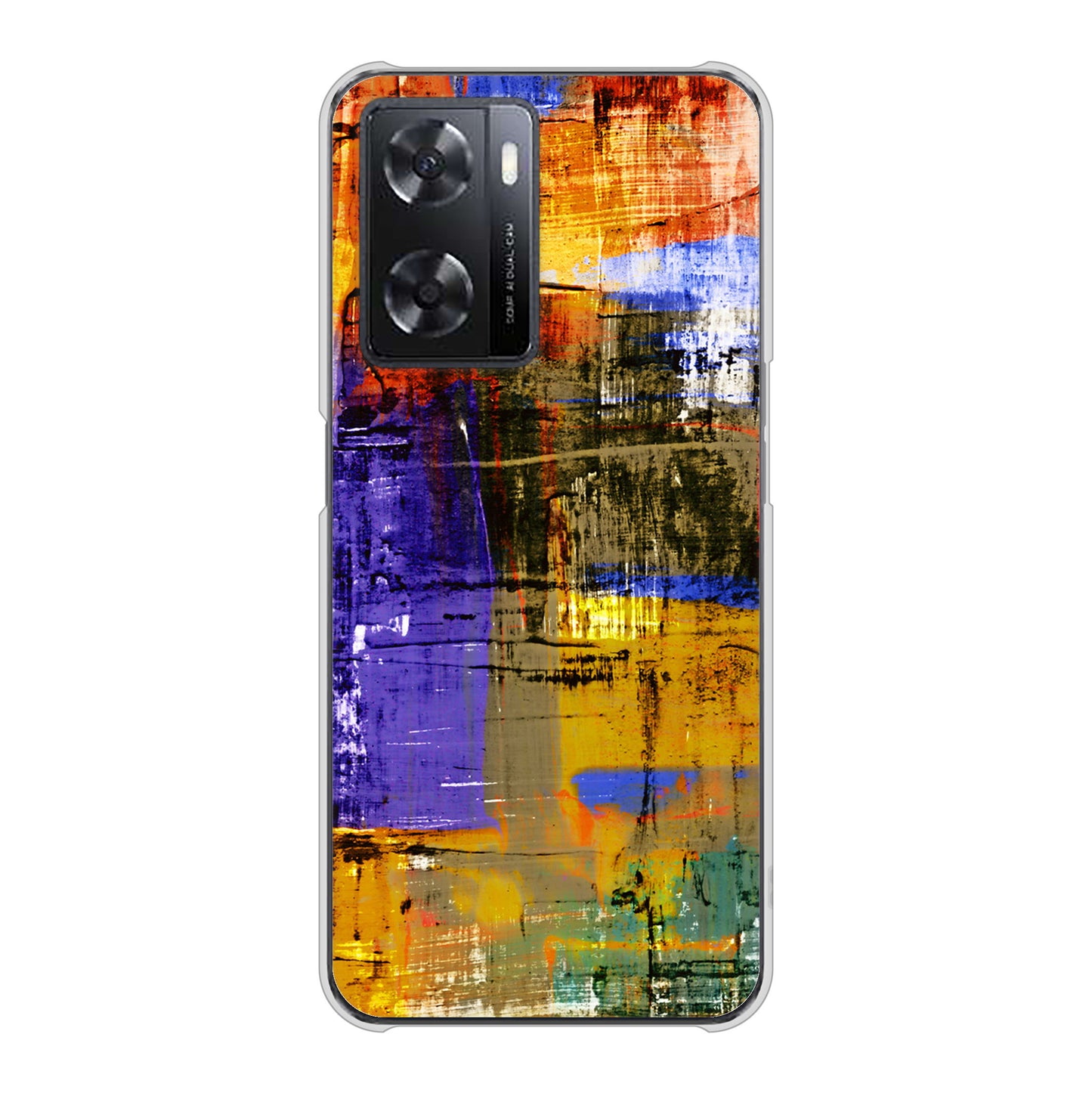 OPPO A77 609 クラッシュアートBL ハードケース 背面印刷