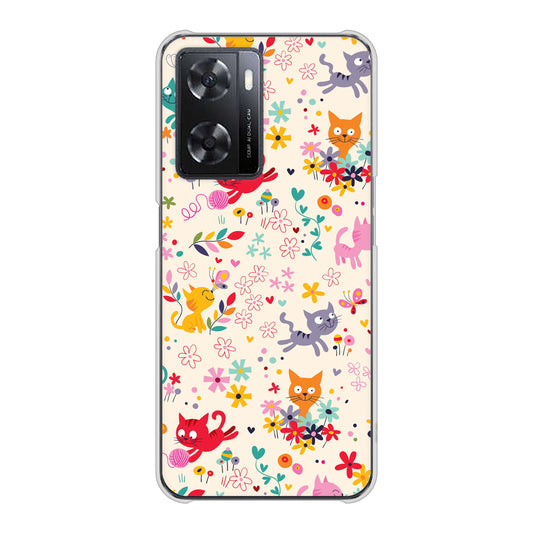 OPPO A77 693 ネコのあそび場 ハードケース 背面印刷