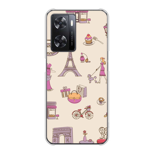 OPPO A77 708 お気に入りのパリ ハードケース 背面印刷