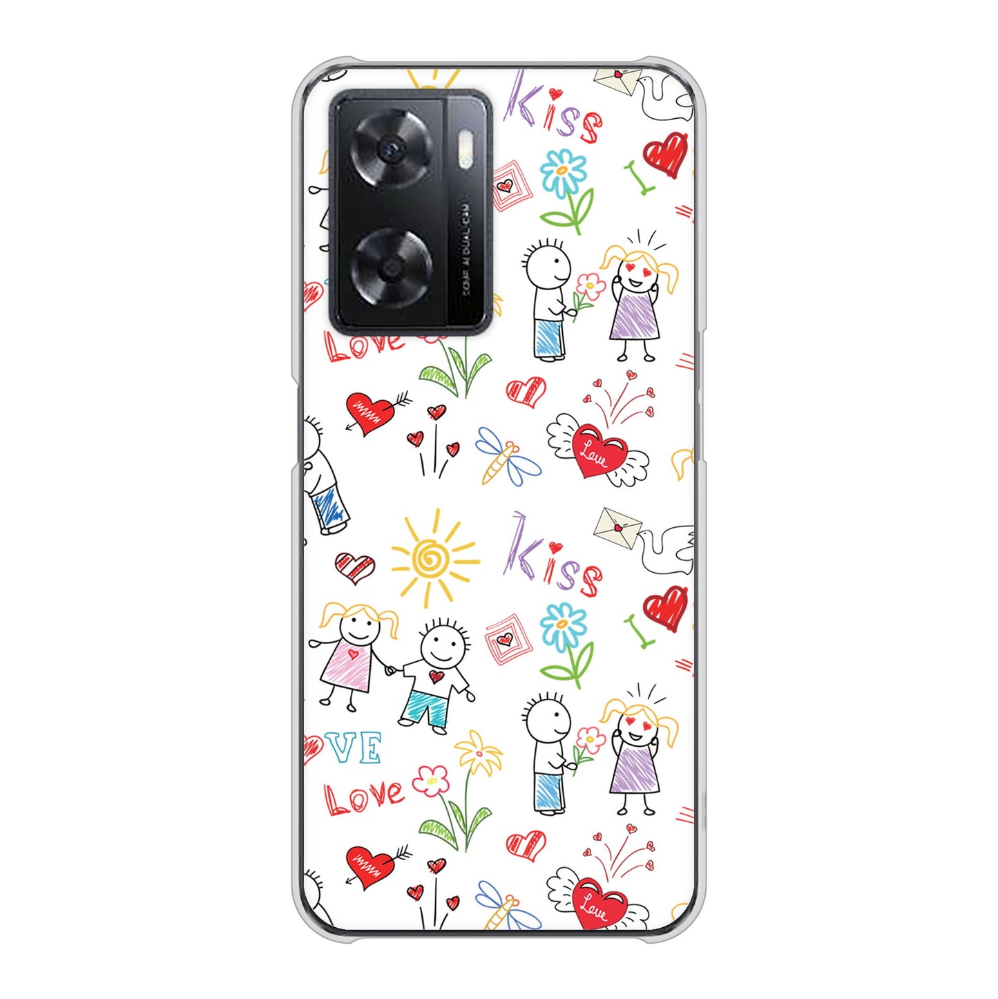 OPPO A77 710 カップル ハードケース 背面印刷