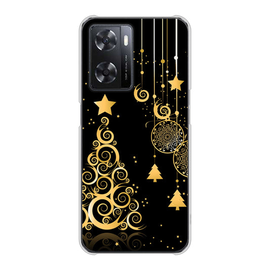 OPPO A77 721 その他のカラークリスマスツリー ハードケース 背面印刷