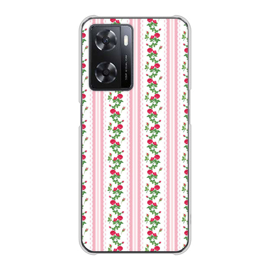 OPPO A77 745 イングリッシュガーデン（ピンク） ハードケース 背面印刷