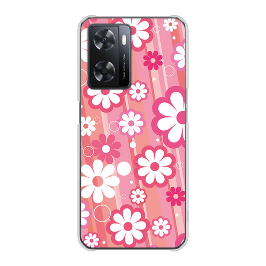 OPPO A77 751 マーガレット（ピンク系） ハードケース 背面印刷