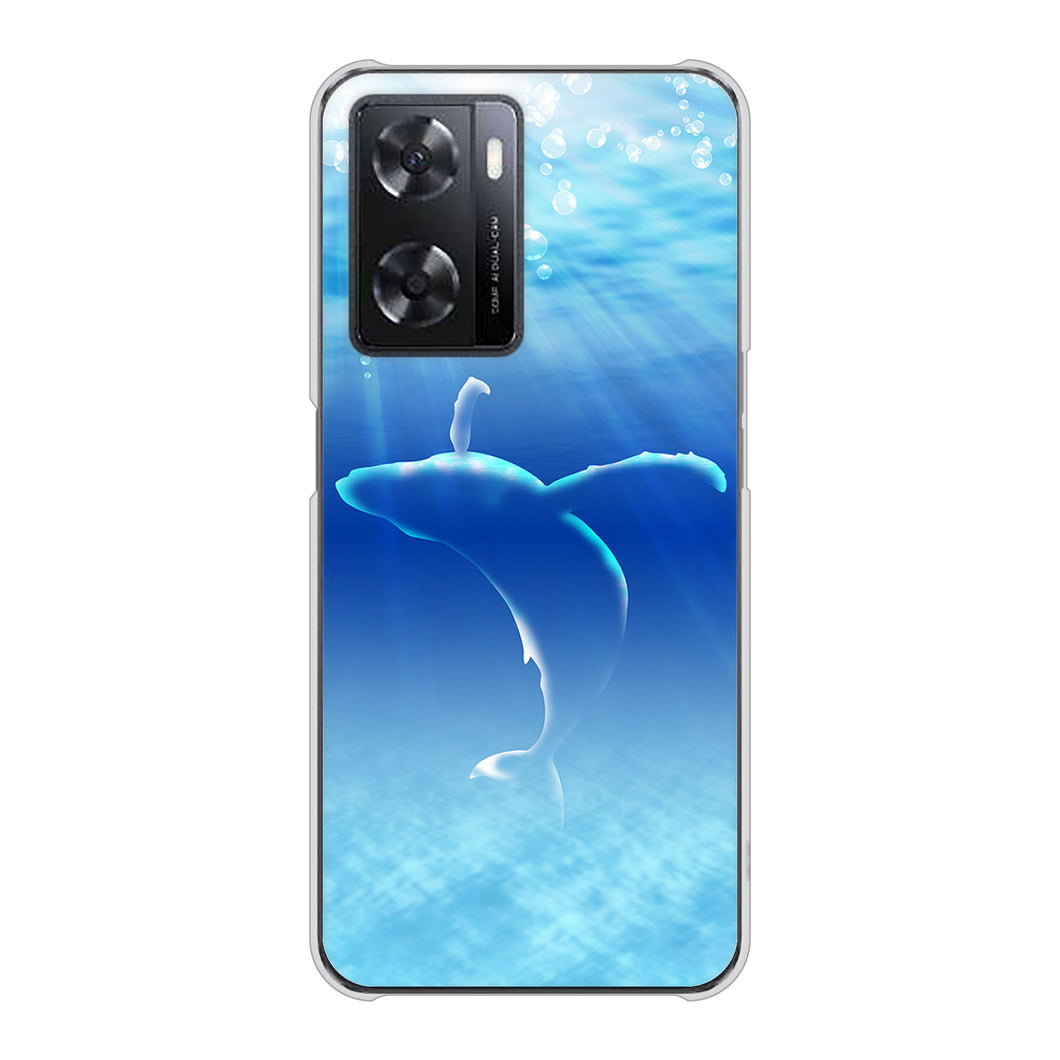 OPPO A77 1047 海の守り神くじら ハードケース 背面印刷
