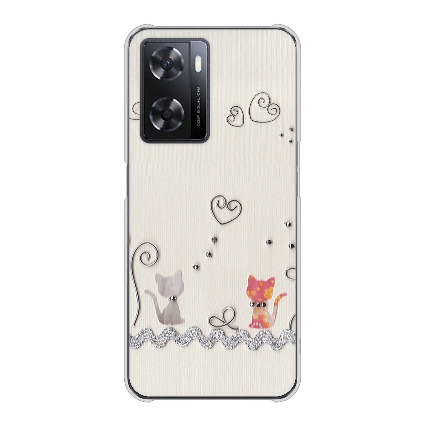 OPPO A77 1103 クラフト写真ネコ ハードケース 背面印刷