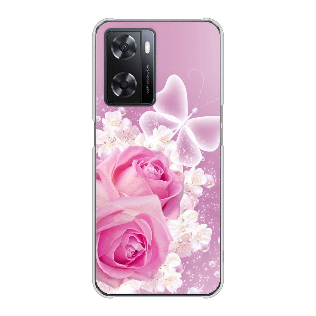 OPPO A77 1166 ローズロマンス ハードケース 背面印刷