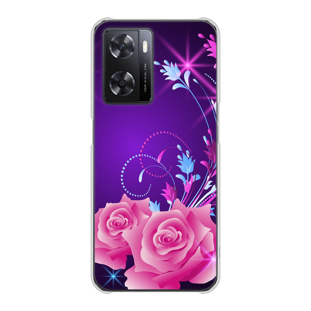 OPPO A77 1177 紫色の夜 ハードケース 背面印刷