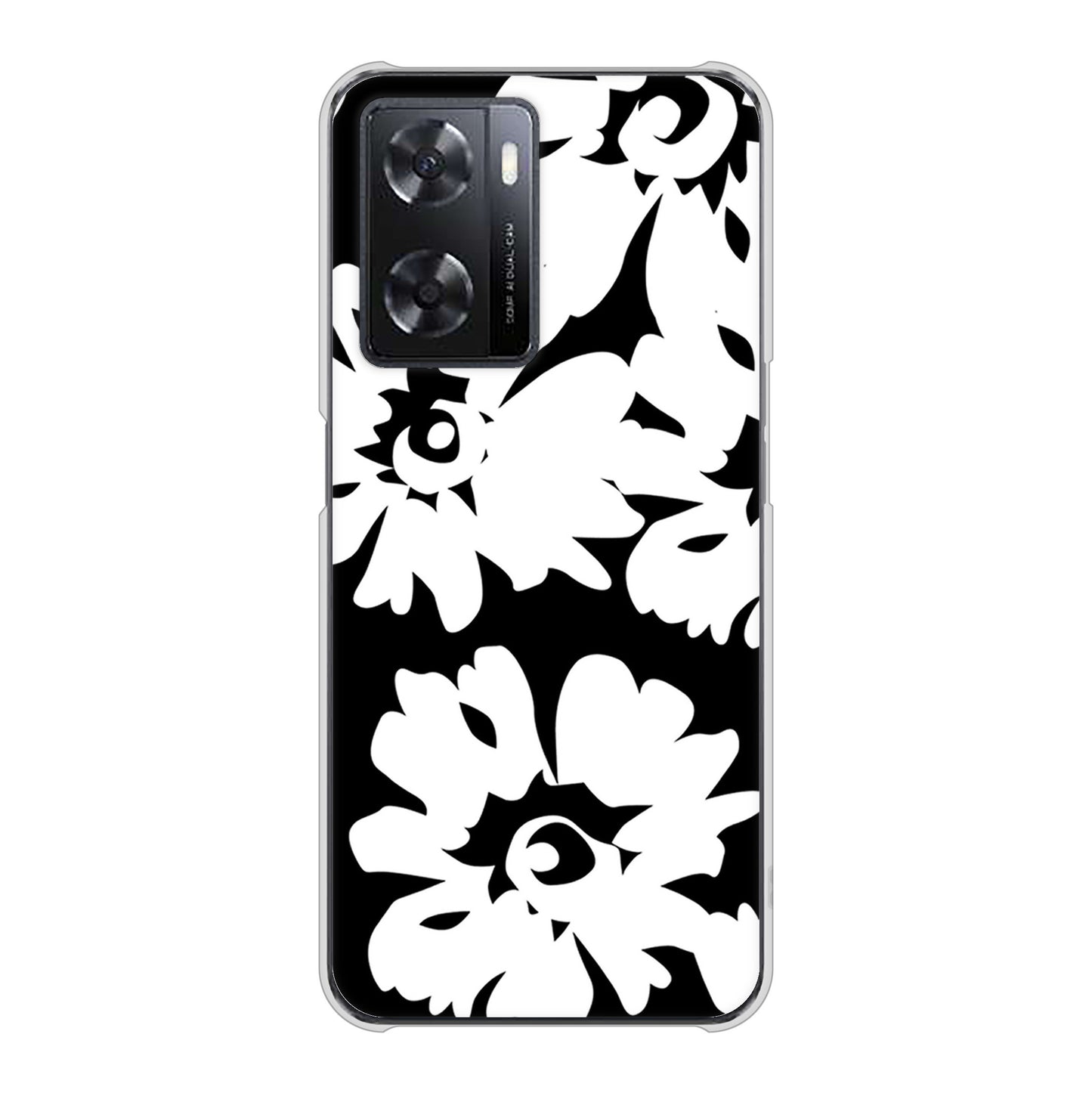 OPPO A77 1215 モダンフラワー ハードケース 背面印刷