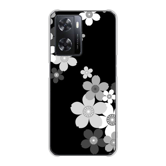 OPPO A77 1334 桜のフレーム ハードケース 背面印刷