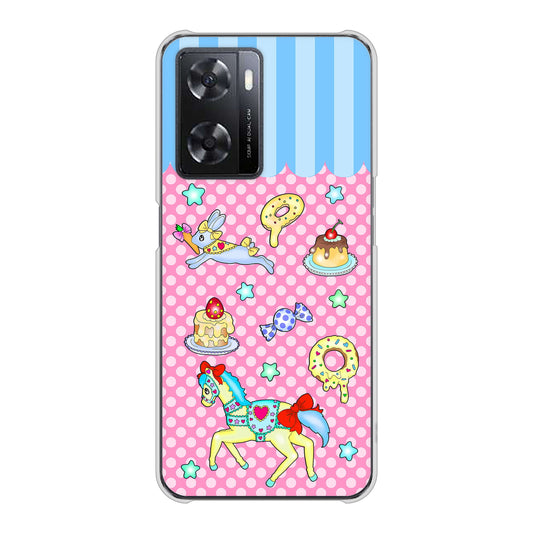 OPPO A77 AG827 メリーゴーランド（ピンク） ハードケース 背面印刷