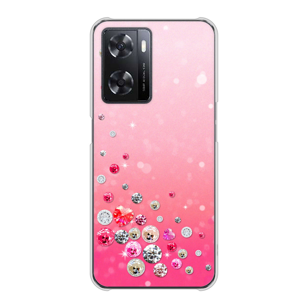 OPPO A77 SC822 スワロデコ風プリント ハードケース 背面印刷