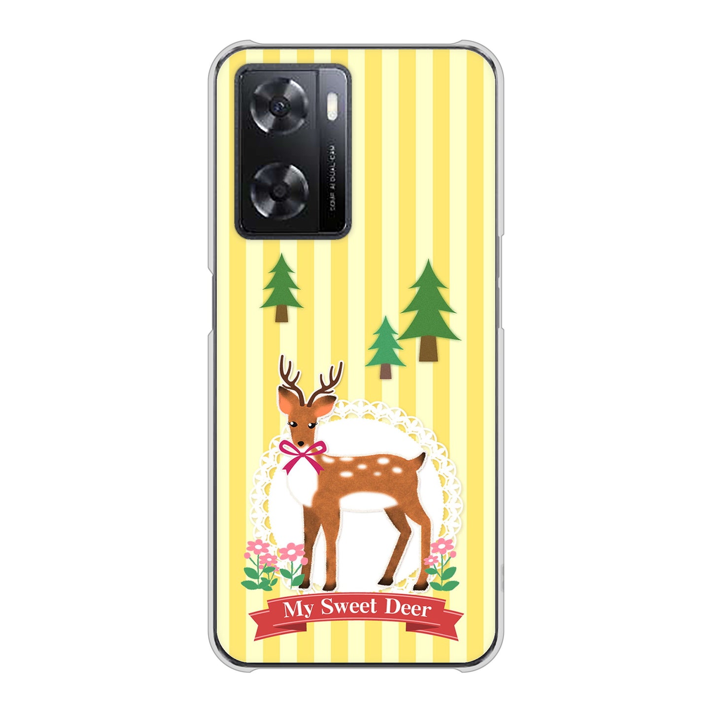 OPPO A77 SC826 森の鹿 ハードケース 背面印刷