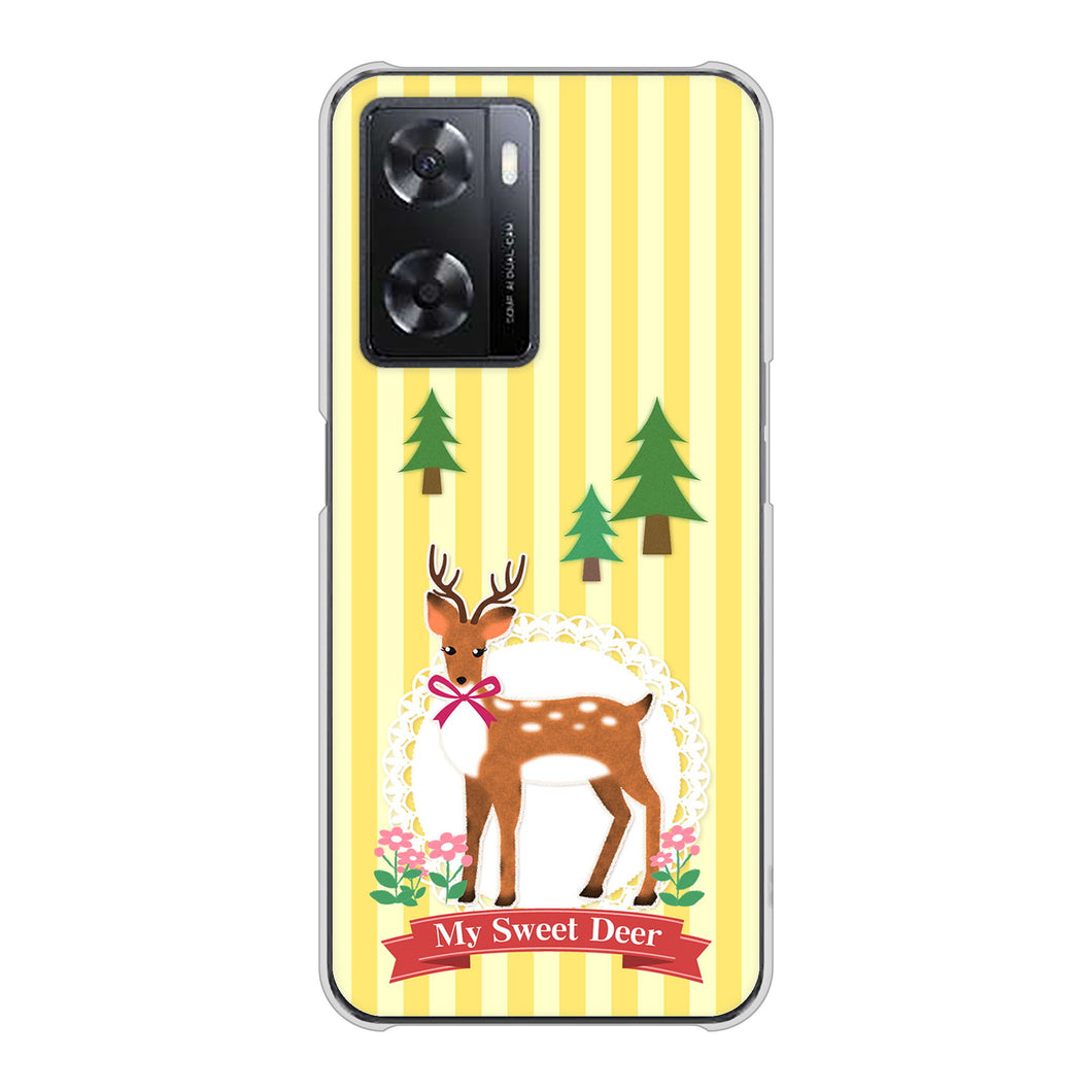 OPPO A77 SC826 森の鹿 ハードケース 背面印刷
