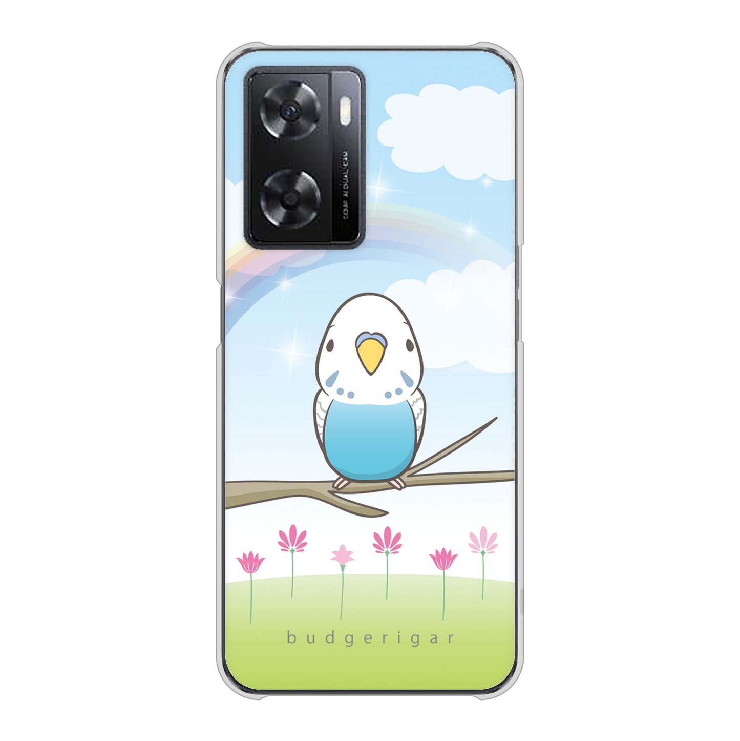 OPPO A77 SC839 セキセイインコ ブルー ハードケース 背面印刷