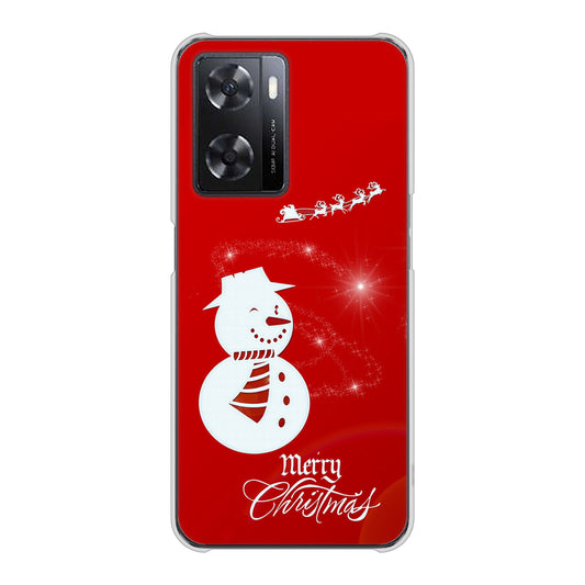 OPPO A77 XA802 ウインク雪だるま ハードケース 背面印刷