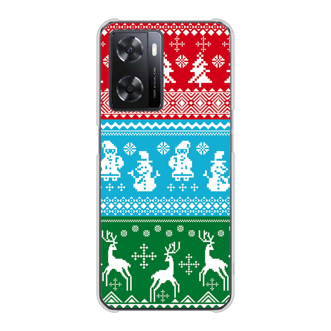 OPPO A77 XA807 X'masモチーフ ハードケース 背面印刷