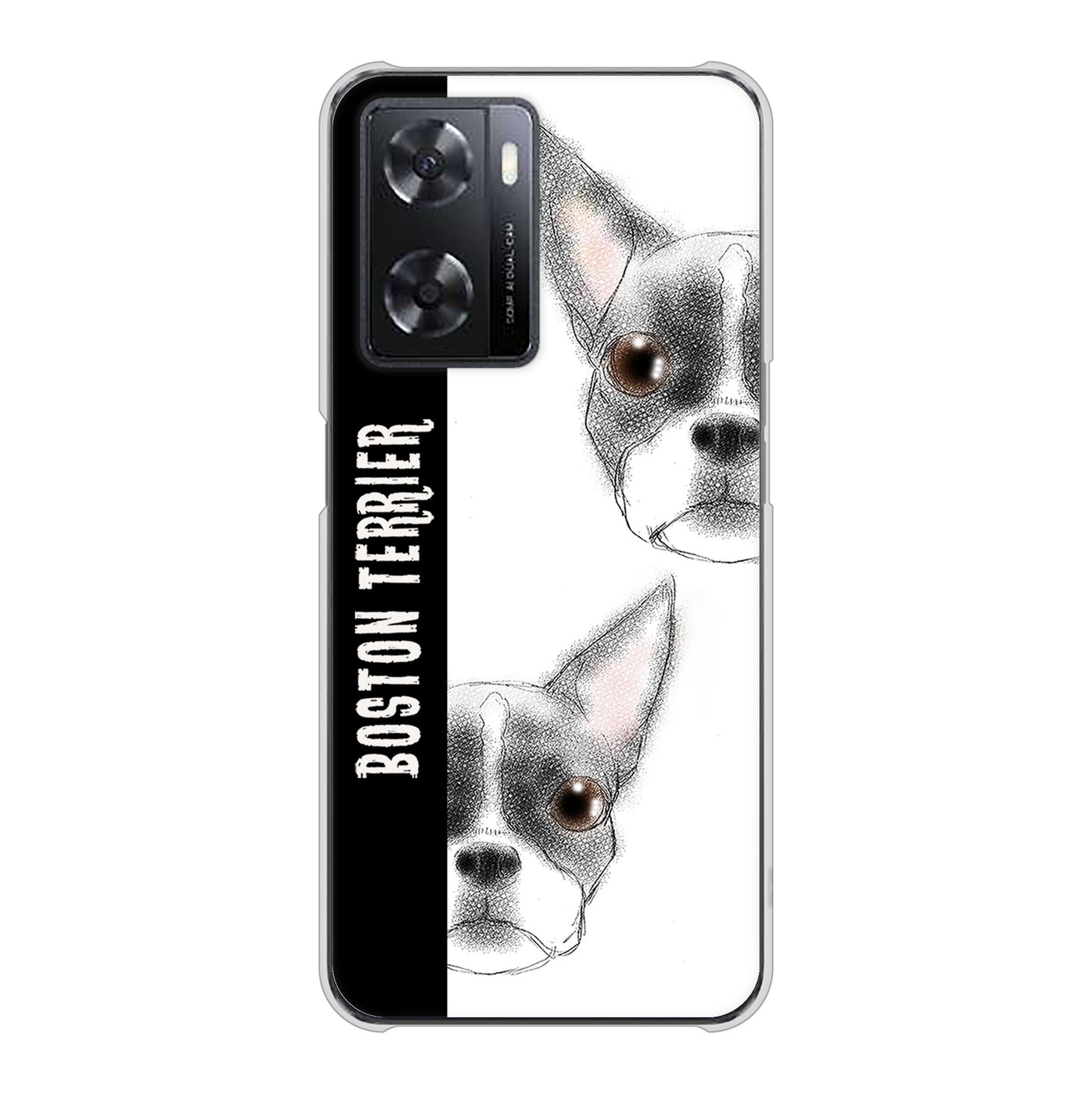 OPPO A77 YD850 ボストンテリア01 ハードケース 背面印刷