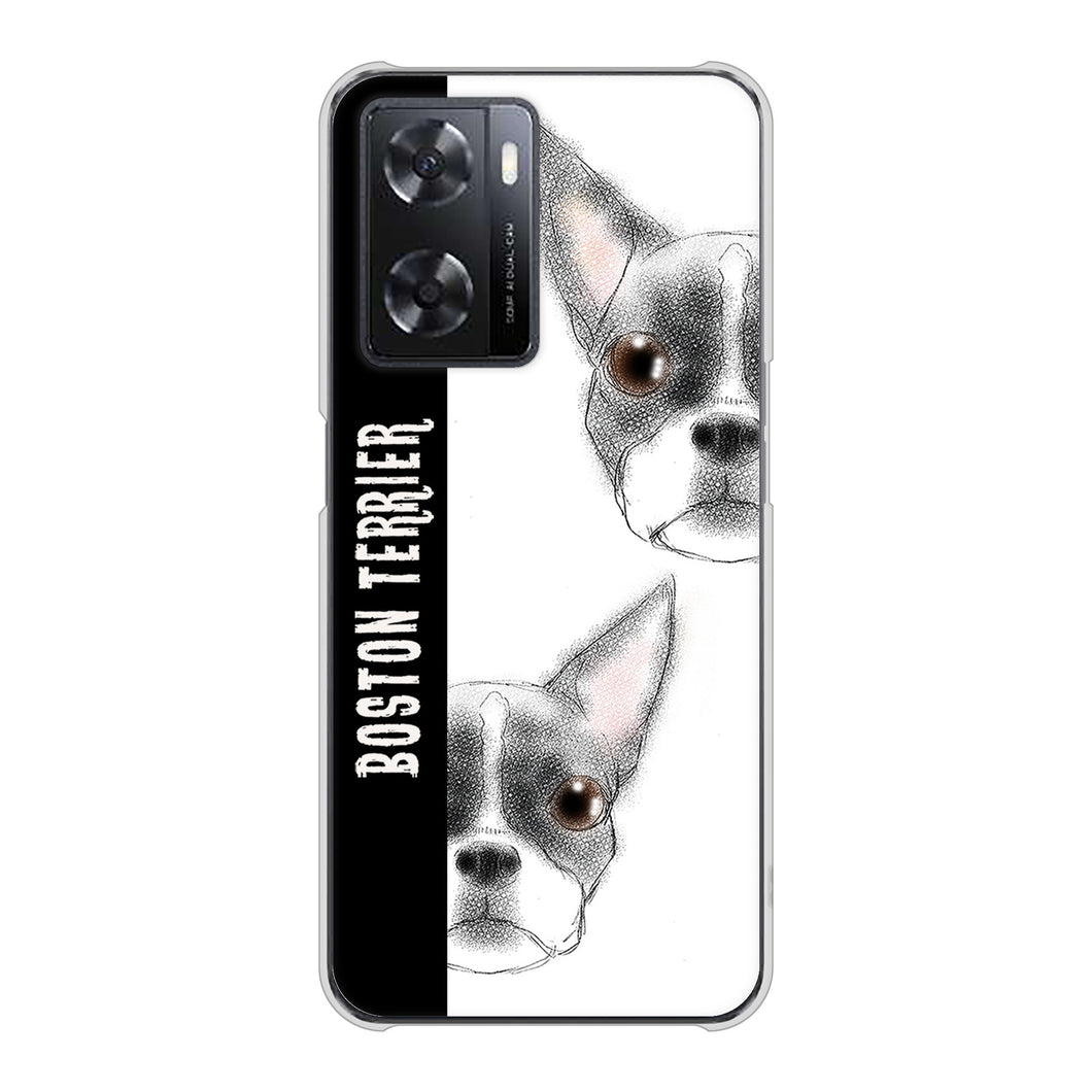 OPPO A77 YD850 ボストンテリア01 ハードケース 背面印刷