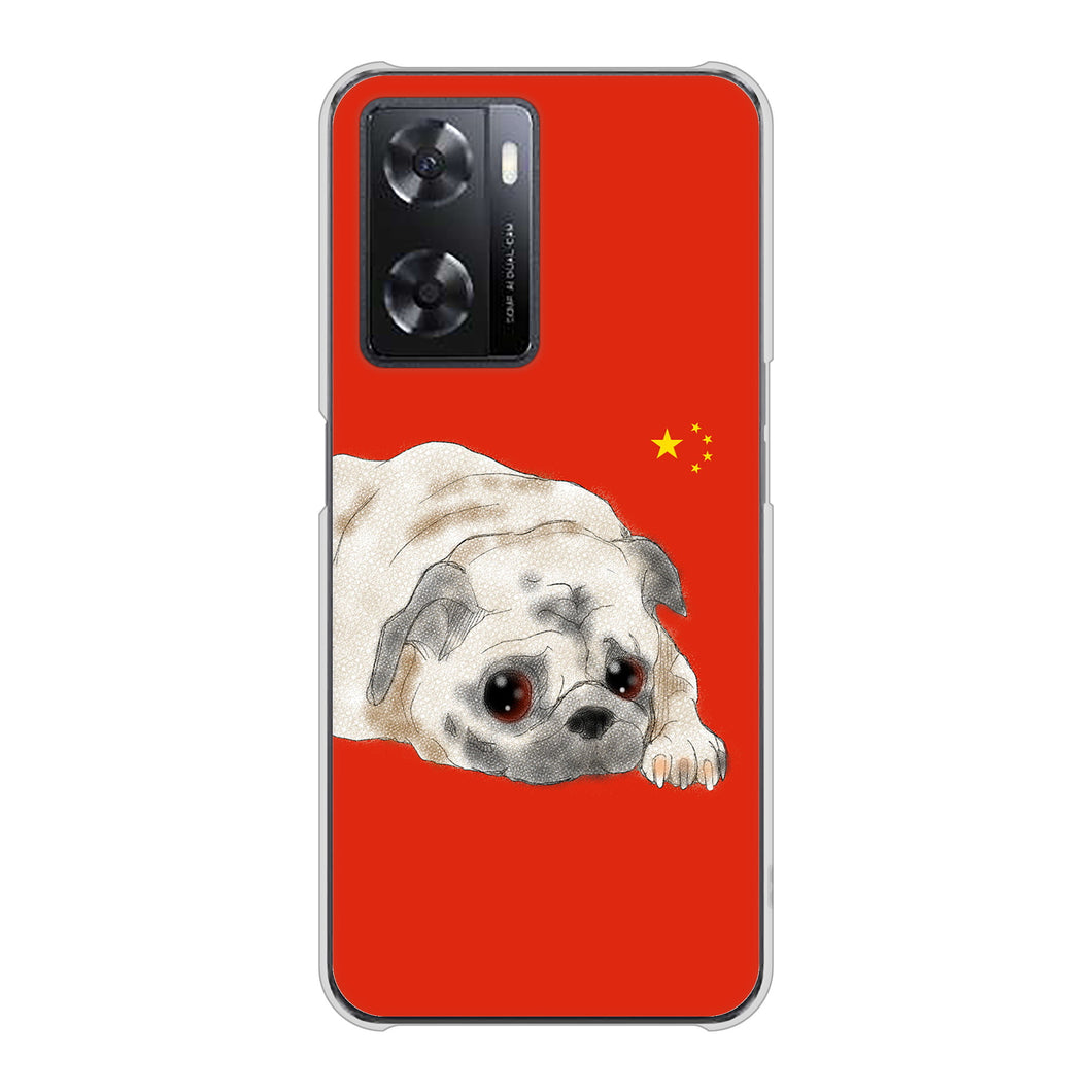 OPPO A77 YD857 パグ03 ハードケース 背面印刷