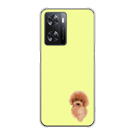 OPPO A77 YJ051 トイプードルレッド（イエロー） ハードケース 背面印刷