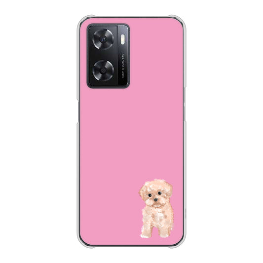OPPO A77 YJ061 トイプードルアプリコット（ピンク） ハードケース 背面印刷