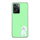 OPPO A77 YJ071 トイプードルホワイト（グリーン） ハードケース 背面印刷