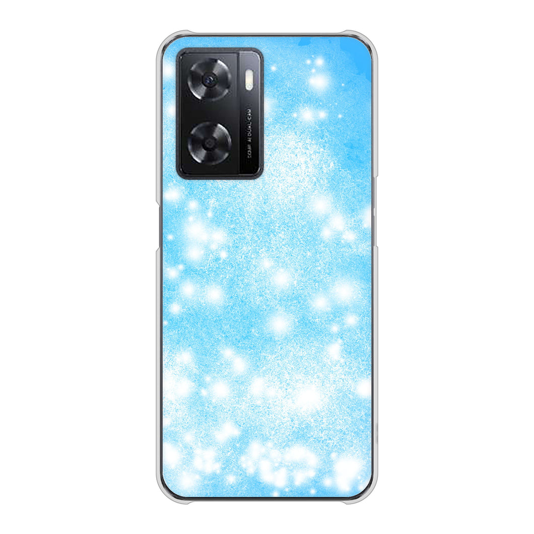OPPO A77 YJ289 デザインブルー ハードケース 背面印刷