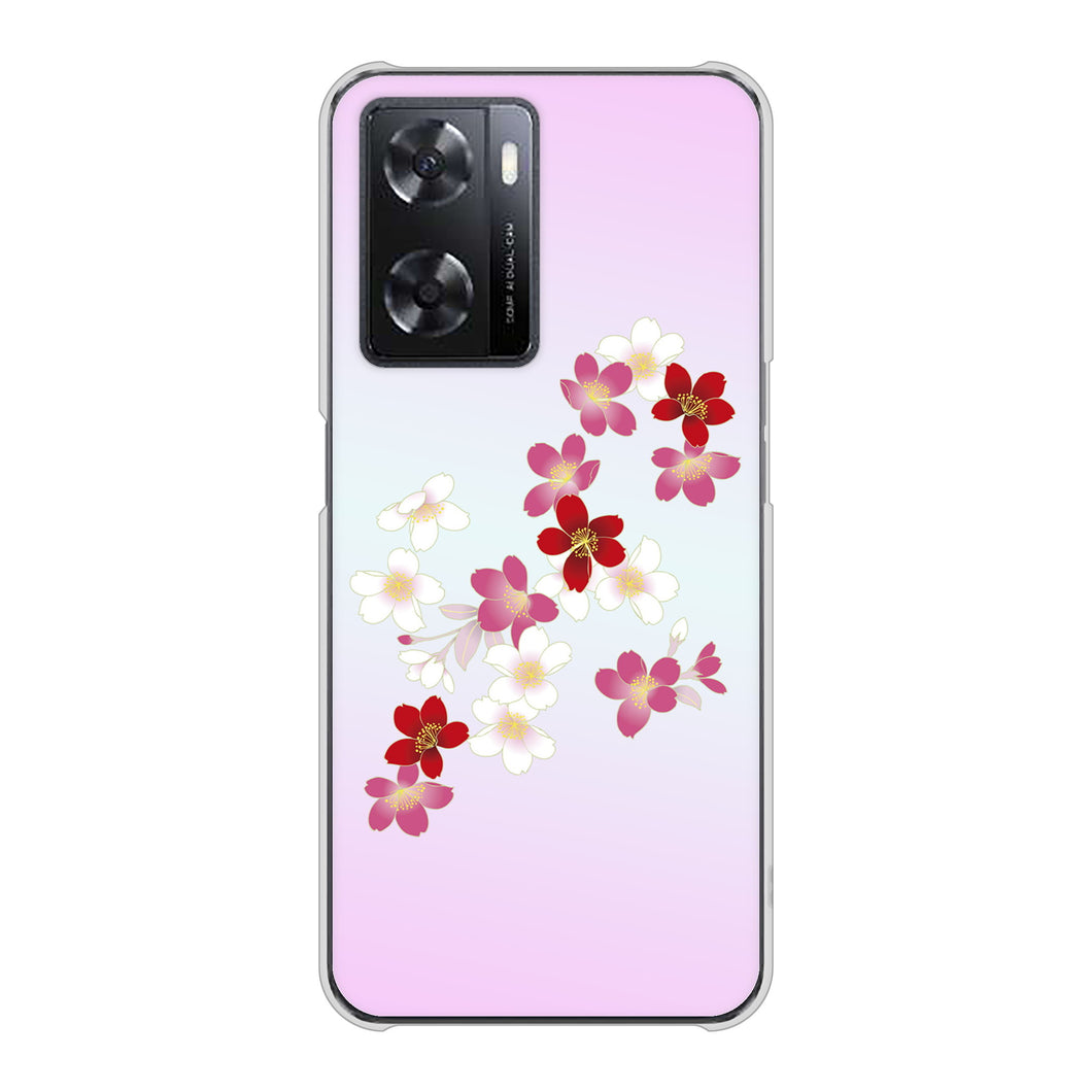 OPPO A77 YJ320 桜 和 ハードケース 背面印刷