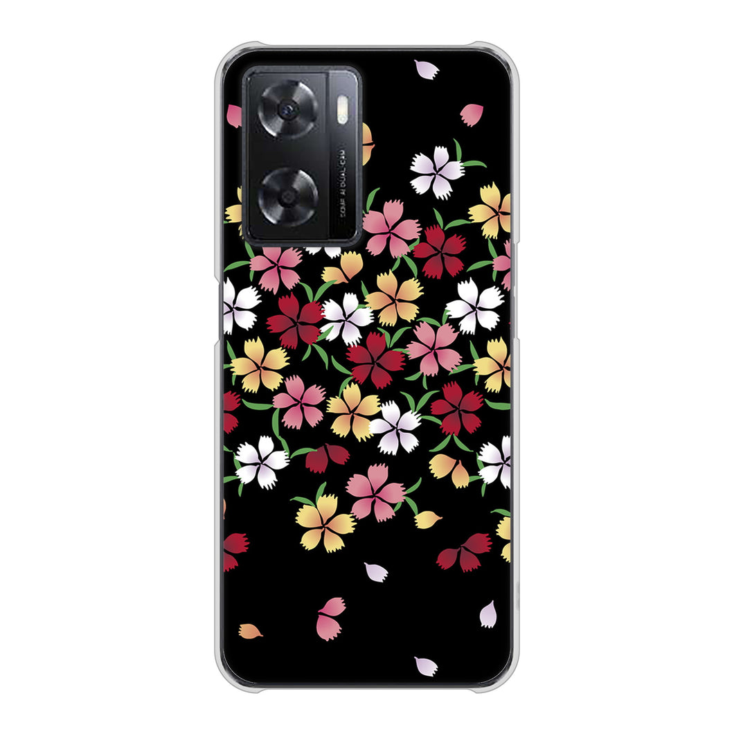 OPPO A77 YJ323 和柄 なでしこ ハードケース 背面印刷