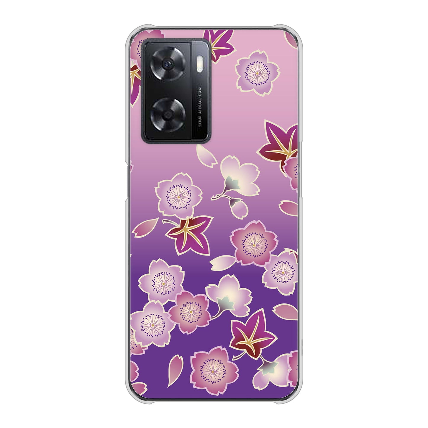 OPPO A77 YJ324 和柄 桜 もみじ ハードケース 背面印刷