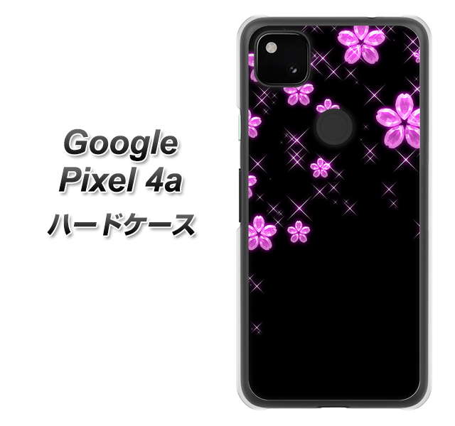 Google Pixel 4a 019 桜クリスタル ハードケース 背面印刷