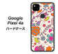 Google Pixel 4a 323 小鳥と花 ハードケース 背面印刷