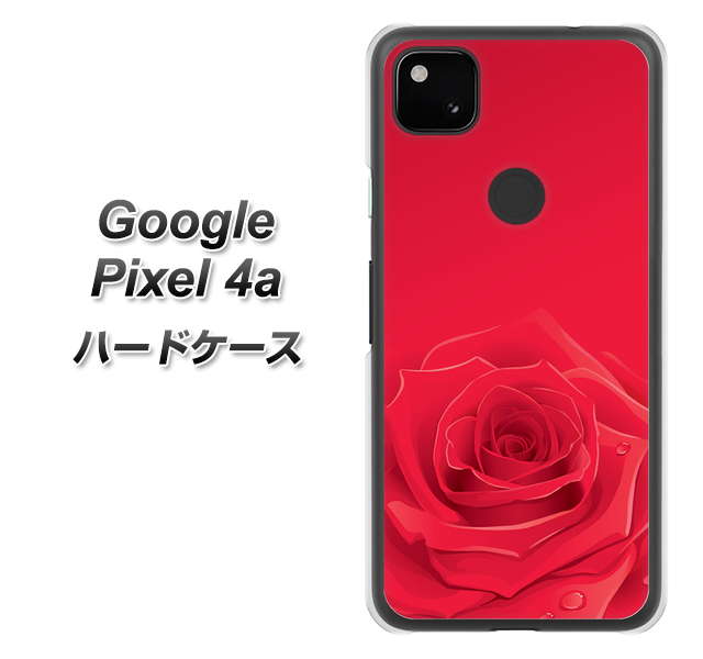 Google Pixel 4a 395 赤いバラ ハードケース 背面印刷