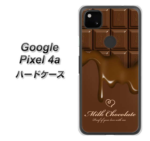 Google Pixel 4a 536 板チョコ-ハート ハードケース 背面印刷