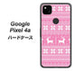 Google Pixel 4a 544 シンプル絵ピンク ハードケース 背面印刷