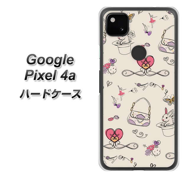 Google Pixel 4a 705 うさぎとバッグ ハードケース 背面印刷