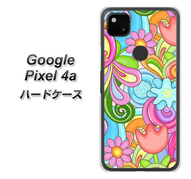 Google Pixel 4a 713 ミラクルフラワー ハードケース 背面印刷