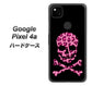 Google Pixel 4a 1079 ドクロフレームヒョウピンク ハードケース 背面印刷