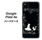 Google Pixel 4a 1097 お姫様とネコ（モノトーン） ハードケース 背面印刷