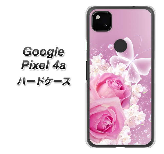 Google Pixel 4a 1166 ローズロマンス ハードケース 背面印刷