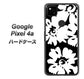 Google Pixel 4a 1215 モダンフラワー ハードケース 背面印刷