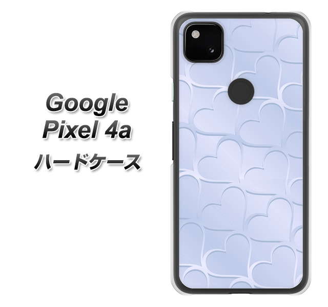 Google Pixel 4a 1341 かくれハート（ライトブルー） ハードケース 背面印刷