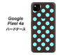 Google Pixel 4a 1352 シンプルビッグ水色茶 ハードケース 背面印刷