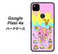 Google Pixel 4a AG822 ハニベア（水玉ピンク） ハードケース 背面印刷