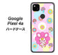 Google Pixel 4a AG823 フラワーうさぎのフラッピョン（ピンク） ハードケース 背面印刷